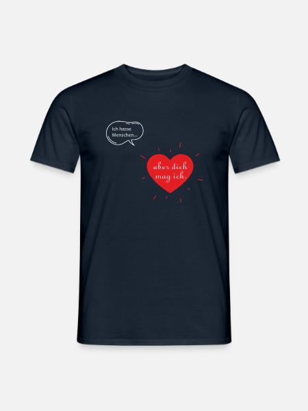 Ich hasse Menschen, - Männer T-Shirt - Navy