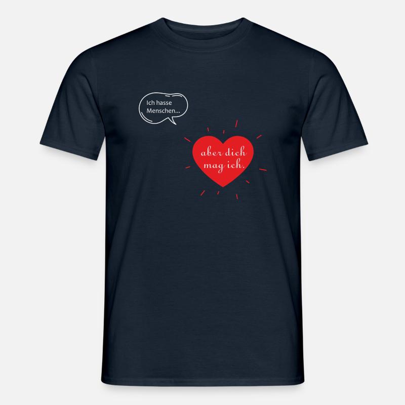Ich hasse Menschen, - Männer T-Shirt - Navy
