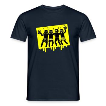Party Vacation Beach Booze - Men's T-Shirt - navy - Front - AI Model Male 178 light (178cm)
