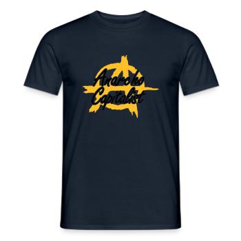 (Anarcho-) Capitalisme 2 - T-shirt homme - marine - Devant - AI Model Male 178 light (178cm)