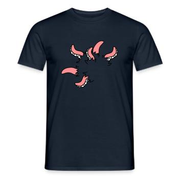 Monster octopus squid tentacles break free - Men's T-Shirt - navy - Front - AI Model Male 178 light (178cm)