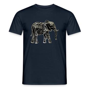 Éléphant - T-shirt homme - marine - Devant - AI Model Male 178 light (178cm)