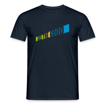 voir la bonne citation - T-shirt homme - marine - Devant - AI Model Male 178 light (178cm)