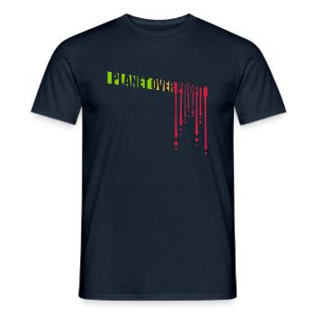 Planète sur le devis de profit - T-shirt homme - marine - Devant - AI Model Male 178 light (178cm)