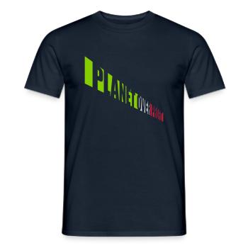 Planète sur le devis de profit - T-shirt homme - marine - Devant - AI Model Male 178 light (178cm)