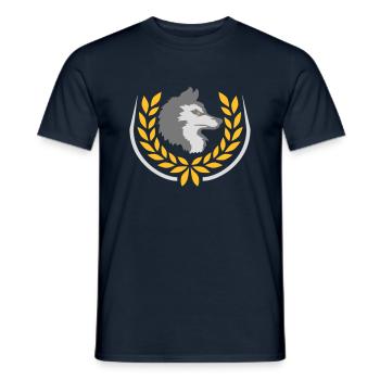 Laurel Wreath Bad Wolf Logo - Men's T-Shirt - navy - Front - AI Model Male 178 light (178cm)
