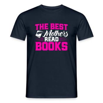 The best mothers read books Read the book Gift - Men's T-Shirt - navy - Front - AI Model Male 178 light (178cm)