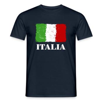 Italien Flagge - Männer T-Shirt - Navy - Vorne - AI Model Male 178 light (178cm)