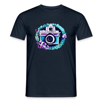 Photographer Funny Photographing Camera Photographers - Men's T-Shirt - navy - Front - AI Model Male 178 light (178cm)