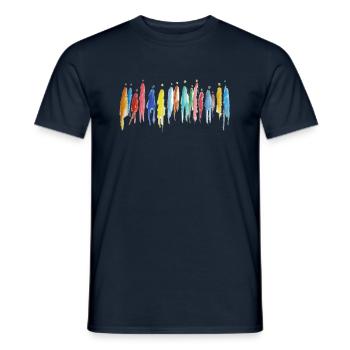 crowd - Menschengruppe - Männer T-Shirt - Navy - Vorne - AI Model Male 178 light (178cm)