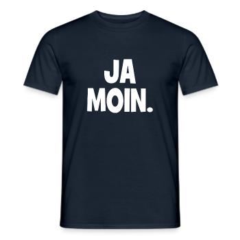 Ja Moin. - Guten Morgen - Nordsee - Ostsee - Anker - Männer T-Shirt - Navy - Vorne - AI Model Male 178 light (178cm)