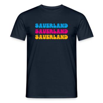 Sauerland - Männer T-Shirt - Navy - Vorne - AI Model Male 178 light (178cm)