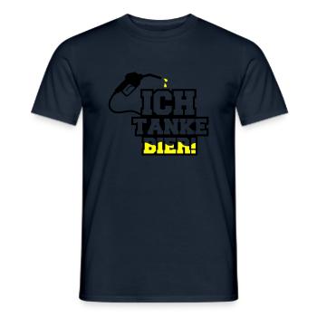 I fill up with beer - Men's T-Shirt - navy - Front - AI Model Male 178 light (178cm)