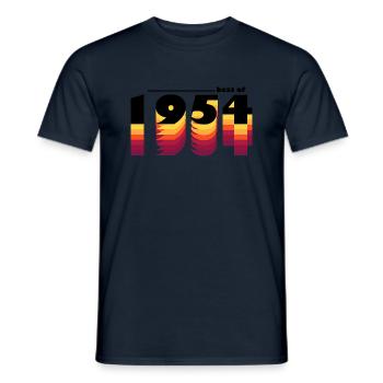 Le meilleur de 1954, Fête du 71e anniversaire, Intemporel - T-shirt homme - marine - Devant - AI Model Male 178 light (178cm)