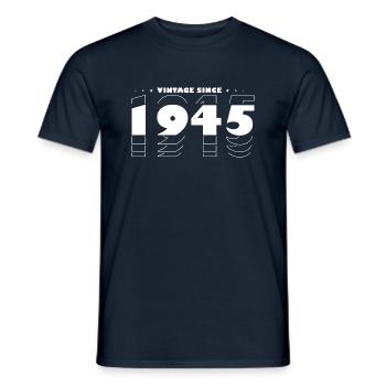 Proudly Celebrating 1945 - Vintage 80 Years of - Men's T-Shirt - navy - Front - AI Model Male 178 light (178cm)