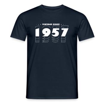 Best of 1957 - Feiern Sie 68 Jahre mit Vintage - Männer T-Shirt - Navy - Vorne - AI Model Male 178 light (178cm)