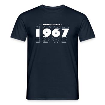 Best of 1967 - Feiern Sie 58 Jahre mit Vintage - Männer T-Shirt - Navy - Vorne - AI Model Male 178 light (178cm)