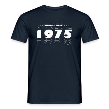 Proudly Celebrating 1975 - Vintage 50 Years of - Men's T-Shirt - navy - Front - AI Model Male 178 light (178cm)