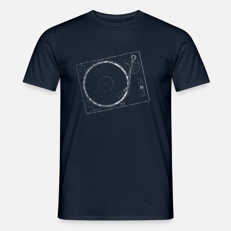 Technics DJ Turntable White - Männer T-Shirt - Navy
