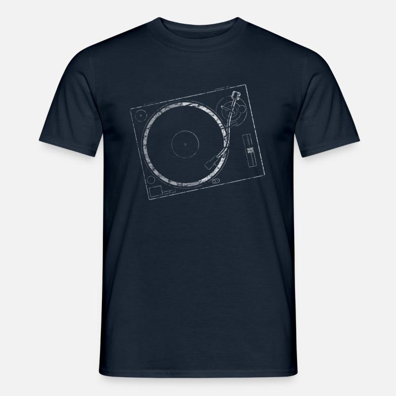 Technics DJ Turntable White - Männer T-Shirt - Navy