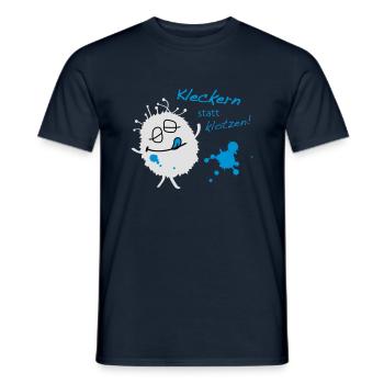 Kleckern statt klotzen - Männer T-Shirt - Navy - Vorne - AI Model Male 178 light (178cm)