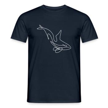 Orca - Männer T-Shirt - Navy - Vorne - AI Model Male 178 light (178cm)