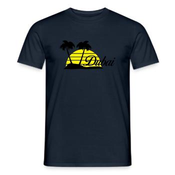 dubai - T-shirt homme - marine - Devant - AI Model Male 178 light (178cm)