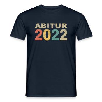 Abitur 2022 Abi 2022 Vintage - Männer T-Shirt - Navy - Vorne - AI Model Male 178 light (178cm)