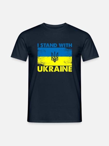 Je suis aux côtés de l’Ukraine - T-shirt homme - marine