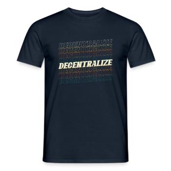 Lustige Bitcoin Krypto Blockchain Btc Spaß Liebhab - Männer T-Shirt - Navy - Vorne - AI Model Male 178 light (178cm)