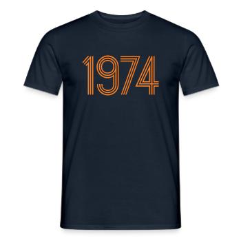 1974 Disco - Men's T-Shirt - navy - Front - AI Model Male 178 light (178cm)