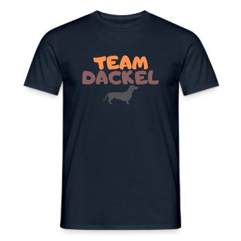 Team Dackel Hundefreund Hundeliebhaber - Männer T-Shirt - Navy - Vorne - AI Model Male 178 light (178cm)