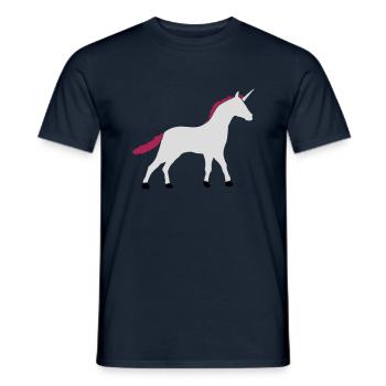 Ombre contour de silhouette de licorne - T-shirt homme - marine - Devant - AI Model Male 178 light (178cm)