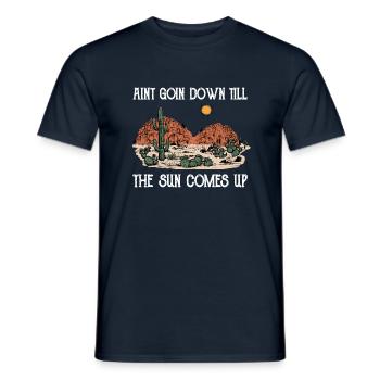Désert Paysage désertique Désert Terres sauvages Outback Routes de campagne - T-shirt homme - marine - Devant - AI Model Male 178 light (178cm)