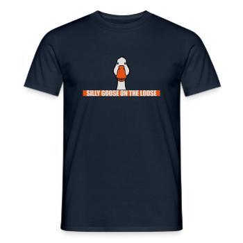 goose on the loose - Men's T-Shirt - navy - Front - AI Model Male 178 light (178cm)