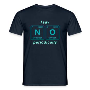 Je dis NON peropdiquement - ne soyez pas un béni-oui-oui! - T-shirt homme - marine - Devant - AI Model Male 178 light (178cm)