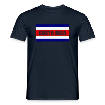 Costa Rica Flag - Men's T-Shirt - navy - Front - AI Model Male 178 light (178cm)