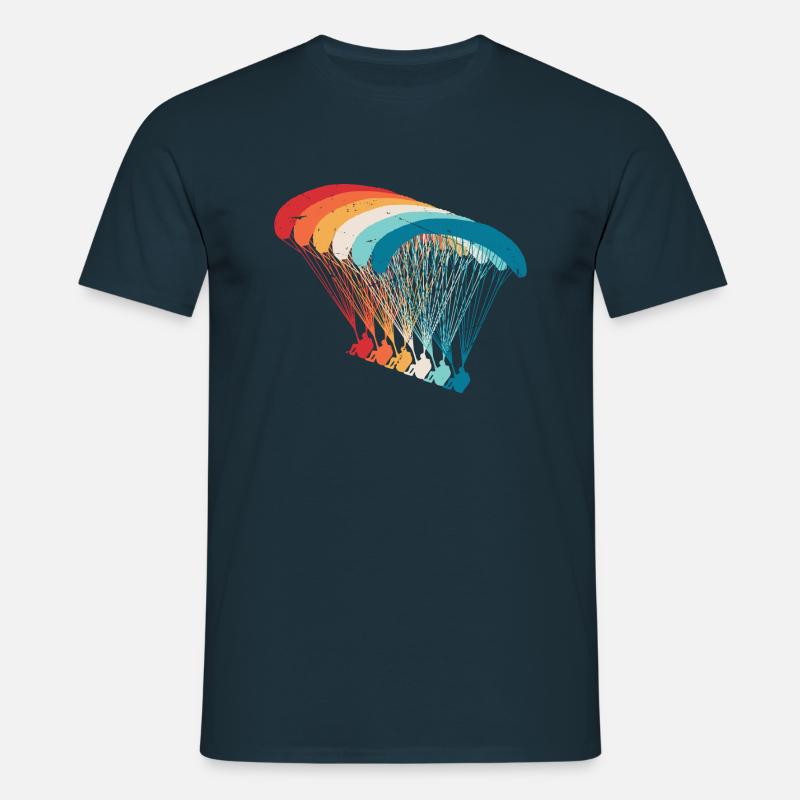 Skydive Evolution: Gleitschirm Design - Männer T-Shirt - Navy