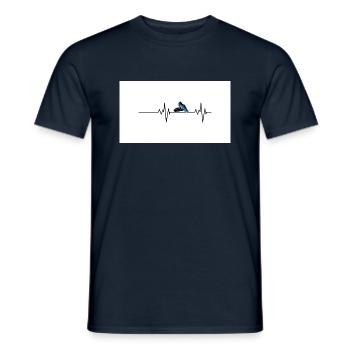 Herzschlag Fußball Design 2 - Männer T-Shirt - Navy - Vorne - AI Model Male 178 light (178cm)