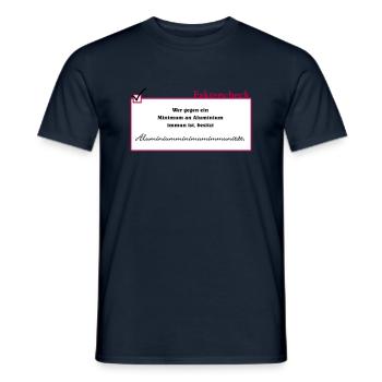 Aluminiumminimumimmunität - Männer T-Shirt - Navy - Vorne - AI Model Male 178 light (178cm)