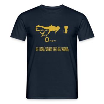 Nimm deine Herkunft an - Männer T-Shirt - Navy - Vorne - AI Model Male 178 light (178cm)