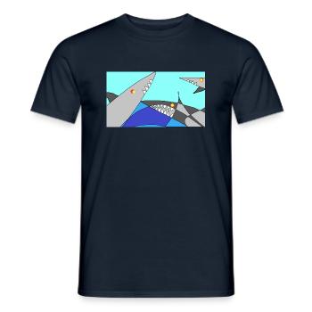 WAR - Männer T-Shirt - Navy - Vorne - AI Model Male 178 light (178cm)