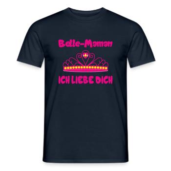 Belle Maman ich liebe dich - T-shirt homme - marine - Devant - AI Model Male 178 light (178cm)