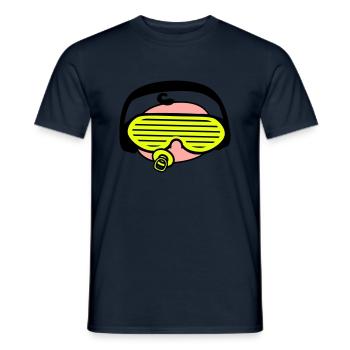 Cool DJ Sucette Bébé Mixer Musique de fête - T-shirt homme - marine - Devant - AI Model Male 178 light (178cm)