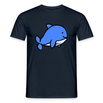 Baby Whale Comic - Men's T-Shirt - navy - Front - AI Model Male 178 light (178cm)