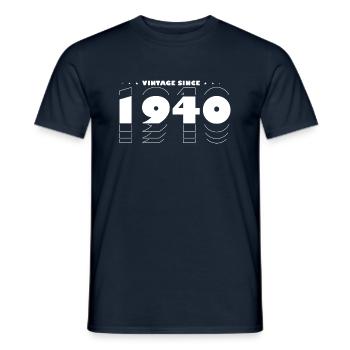 Best of 1940 - 85th Birthday Vintage 1940 Men - Men's T-Shirt - navy - Front - AI Model Male 178 light (178cm)