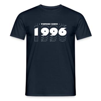 Vintage Celebrating 1996 - 29 Years of Timeless - Men's T-Shirt - navy - Front - AI Model Male 178 light (178cm)