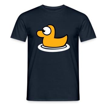 Badeente Quietscheente Wasser Vogel süß niedlich - Männer T-Shirt - Navy - Vorne - AI Model Male 178 light (178cm)