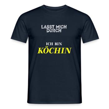 Lasst mich durch ich bin Köchin Geschenkidee Humor - Männer T-Shirt - Navy - Vorne - AI Model Male 178 light (178cm)