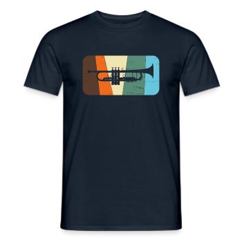 trompete - Männer T-Shirt - Navy - Vorne - AI Model Male 178 light (178cm)